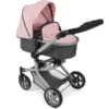 BAYER CHIC 2000 Kombi-Puppenwagen MIKA Melange Anthrazit-rosa