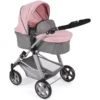 BAYER CHIC 2000 Kombi Puppenwagen NELE Melange Grau Rosa -Babyspielzeug bayer chic 2000 kombi puppenwagen nele melange grau rosa a320885
