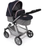 BAYER CHIC 2000 Kombi Puppenwagen NELE Melange Navy Grau -Babyspielzeug bayer chic 2000 kombi puppenwagen nele melange navy grau a320886