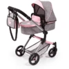 Bayer Design Kombi-Puppenwagen Neo Vario Grau/rosa, Mit Schmetterling