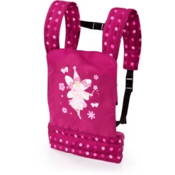 Bayer Design Puppen-Tragegurt Pink, Mit Punkten Und Fee