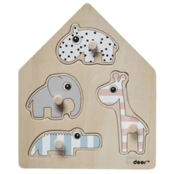 Done By Deer™ Holz-Steckpuzzle Deer Friends