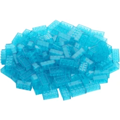 Katara Bausteine - 120 Stück 4x2 Transparent-blau