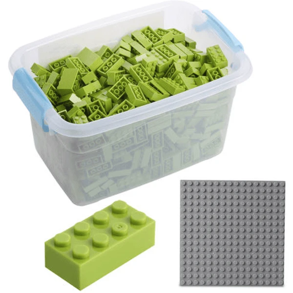 Katara Bausteine - 520 Stück Mit Box Und Grundplatte, Hell-grün 3 Katara Bausteine - 520 Stück Mit Box Und Grundplatte, Hell-grün