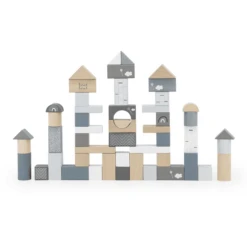 Label-Label - Holzklötze 50 Stück - Blau