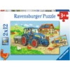 Ravensburger Puzzle 2x12 Teile - Baustelle Und Bauernhof -Babyspielzeug ravensburger puzzle 2x12 teile baustelle und bauernhof a234169