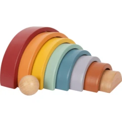 Small Foot® Holzbausteine Regenbogen „Safari“